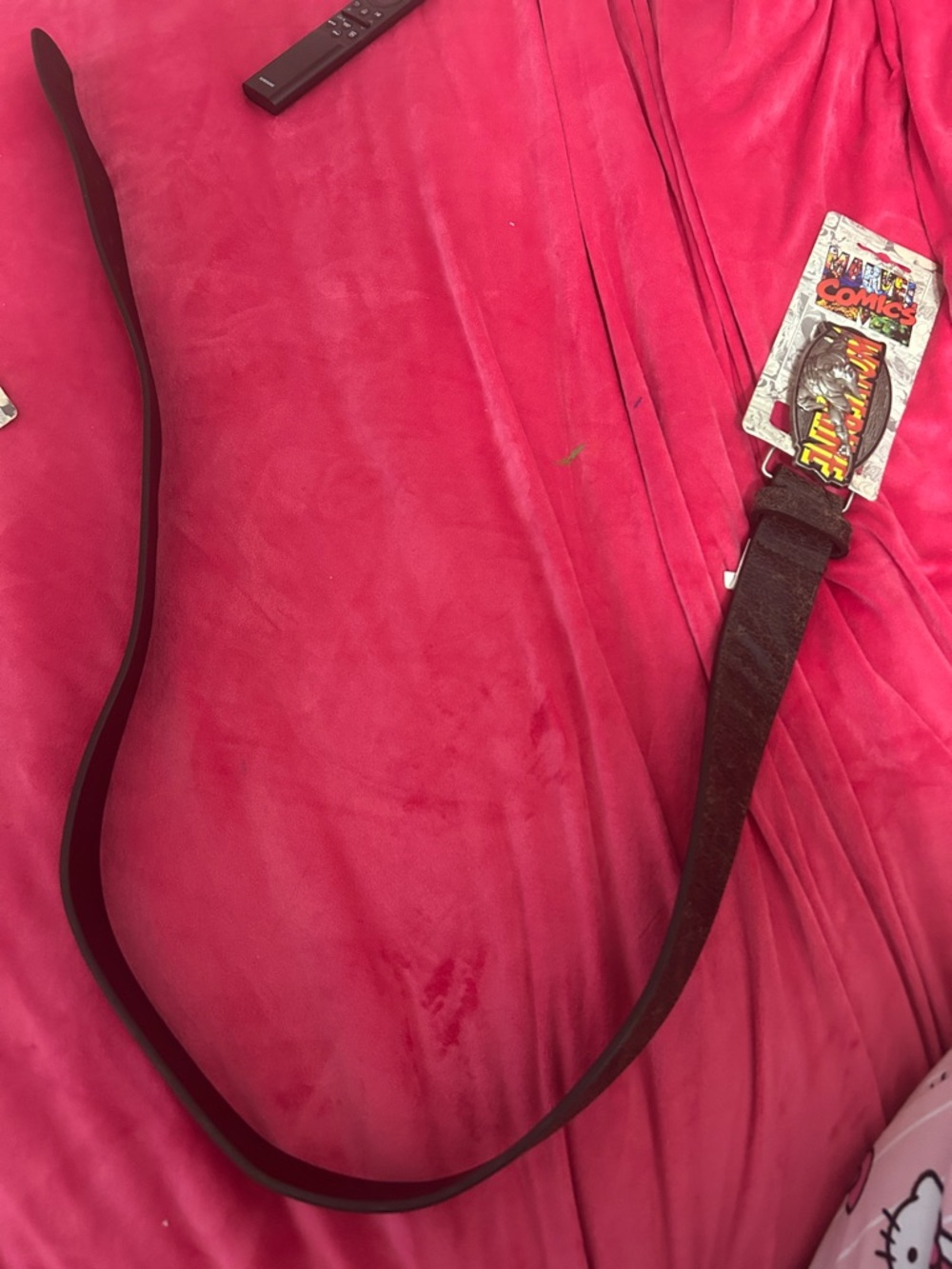 Marvel Brown Leather Belt with Branded Buckle